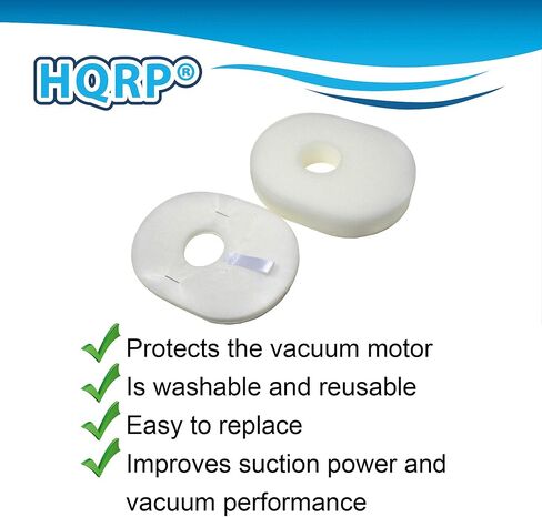 HQRP 2-pack Foam & Felt Filter Kit compatible with Shark Rocket Deluxe UV450 UV450CCO UV450_26 QS301Q QS302Q Ultra-Light Upright Vacuum XFFV300 HV292 HV300 in Saudi Arabia