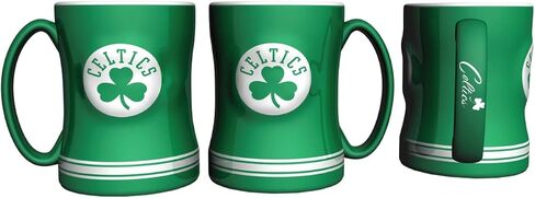 كوب قهوة من Boelter Brands NBA Boston Celtics، 14 أونصة منحوتة، لون الفريق، 14 أونصة in Saudi Arabia