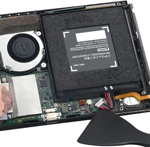 Qoutmcuy HAC-003 تبديل البطارية | متوافق مع وحدة التحكم نينتندو سويتش HAC-001 | بطارية داخلية عالية السعة 4700 مللي أمبير | مع مجموعة أدوات إصلاح DIY in Kuwait