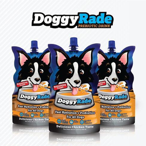 DoggyRade – Dog Sports Drink (Prebiotic, Isotonic Drink for Dogs) | Electrolytes, Nutrients & Amino Acids | Quick Hydration Drink for Dogs + Low Calorie | More Than Just Water! | Chicken | 500ml x 6 in Saudi Arabia