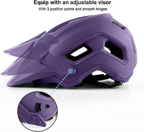 Bike Helmet for Adult & Youth, Lightweight MTB Helmet with Adjustable Visor for Mountain/Road Cycling, 2 Sizes for Men Women Boys Girls in Saudi Arabia