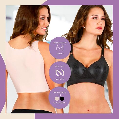 Shapeez Silkee Short Minimizer Bra for Women - Full-Coverage Back-Smoothing, Non-Padded Soft-Cup with Underwire in Saudi Arabia