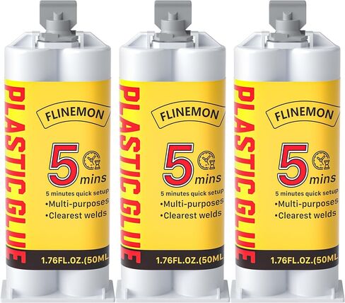 Flinemon Clear 2 جزء من صمغ الإيبوكسي 5 دقائق إعداد ClearWeld Glue للمعادن والبلاستيك والبلاستيك والخشب والخرسانة والسيراميك وإصلاح سطح الألياف الزجاجية وقضبان الصيد والأثاث الخشبي والسيارات (1) in Kuwait