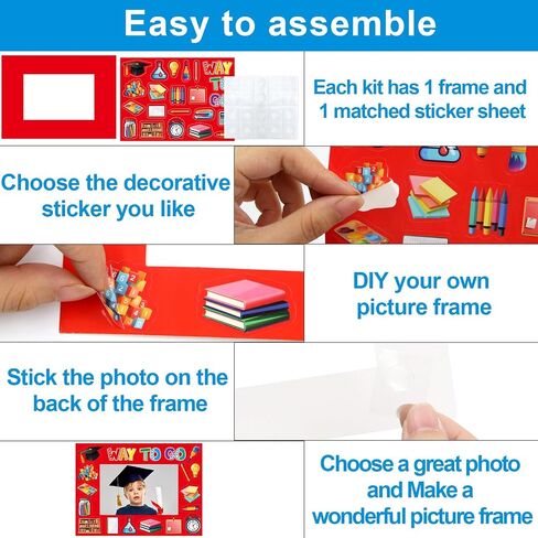 FANCY LAND Kindergarten Graduation Picture Frame Craft Kits for Kids Preschool Graduates Photo Frame Crafts for Congrats Grad DIY Classroom Activities Home Party Decoration 30 Sets in Saudi Arabia