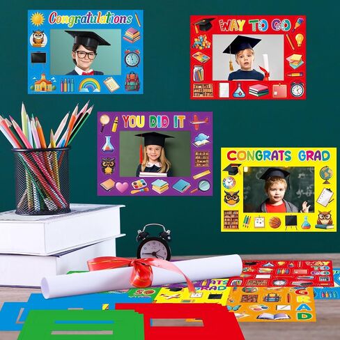 FANCY LAND Kindergarten Graduation Picture Frame Craft Kits for Kids Preschool Graduates Photo Frame Crafts for Congrats Grad DIY Classroom Activities Home Party Decoration 30 Sets in Saudi Arabia
