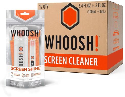 WHOOSH! Screen Shine Duo – Screen Cleaner and Wipe Kit, 3.4 + 0.3 fl oz in Kuwait