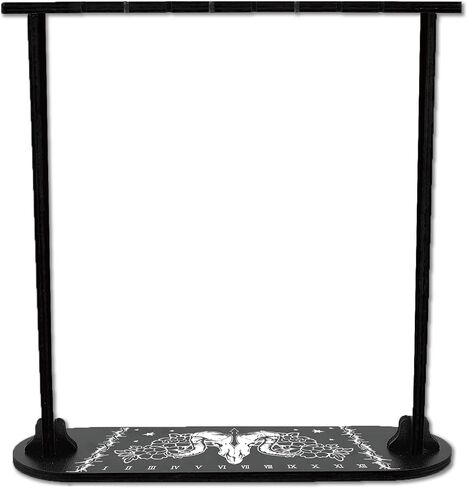 CRASPIRE Moon Flower Pendulum Crystal Holder Divination Dowsing Wheel Black Display Stand Vintage Rome Witch Stuff Wooden Organizer Rack for Stone Necklaces Witchcraft Essential Oil in Saudi Arabia