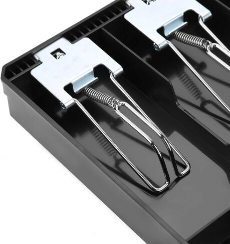 Money Tray, Cash Register Drawer Insert Tray with 4 Bill/3 Coin Compartments, Portable Currency Till Replacement Money Organizer Storage Box (Black) in Saudi Arabia