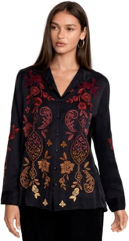 قميص جوني واس كيانا بتفاصيل شريطية أسود من LG in Kuwait