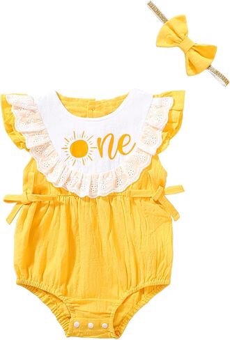 ملابس عيد الميلاد الأول للفتيات من Singcoco، ملابس عيد الميلاد الأول، ملابس داخلية لعيد الميلاد بعمر سنة واحدة، رومبير دانتيل للشمس in Kuwait