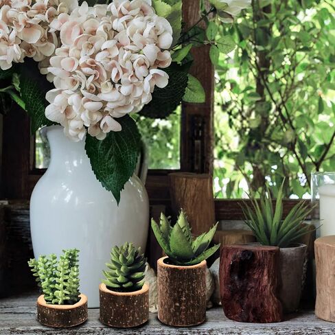 حاملات شموع ضوء الشاي من Larimuer، حامل شموع خشبي مخصص لتزيين طاولة المنزل وحفلات الزفاف الريفية (مجموعة من 6 (1 بوصة، 1.6 بوصة، 2.7 بوصة)) in Kuwait