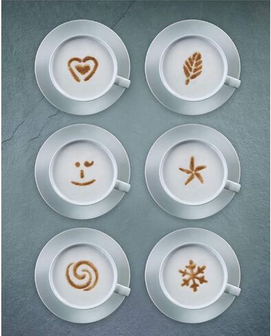 Aerolatte Cappuccino Artist, for Latte Coffee Art, Set of 6 Decorative Stencils in Saudi Arabia