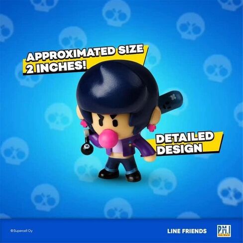 شخصيات براول ستارز القابلة للجمع | 8 ألعاب Brawl Stars من أصل 24 مجموعة في عبوة واحدة | 1 شخصية غامضة نادرة | مرخصة رسميًا - تماثيل صغيرة، مستلزمات الحفلات، هدية للاعبي الفيديو in Kuwait