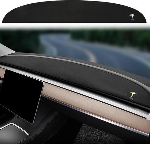 TOPABYTE Dashboard Cover for Tesla Model Y 2020-2024 and Model 3 2017-2023 Premium Flannel Dash Board Mat Sun Protection Non-Slip Pad Model 3/Y Decorative Interior Accessories in Saudi Arabia
