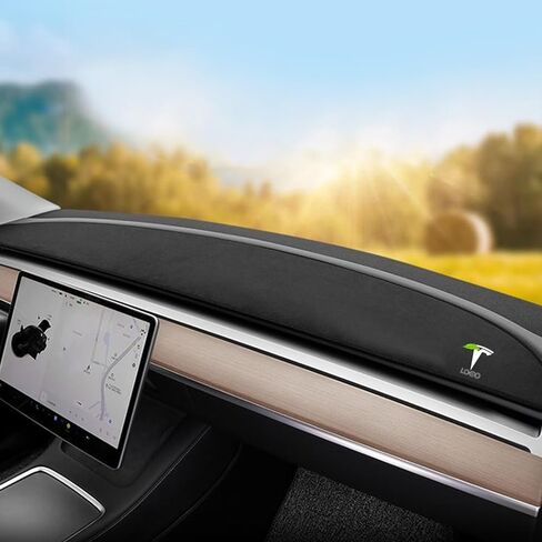 TOPABYTE Dashboard Cover for Tesla Model Y 2020-2024 and Model 3 2017-2023 Premium Flannel Dash Board Mat Sun Protection Non-Slip Pad Model 3/Y Decorative Interior Accessories in Saudi Arabia