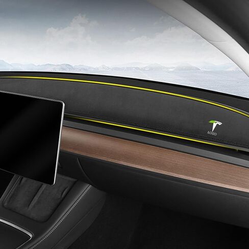 TOPABYTE Dashboard Cover for Tesla Model Y 2020-2024 and Model 3 2017-2023 Premium Flannel Dash Board Mat Sun Protection Non-Slip Pad Model 3/Y Decorative Interior Accessories in Saudi Arabia