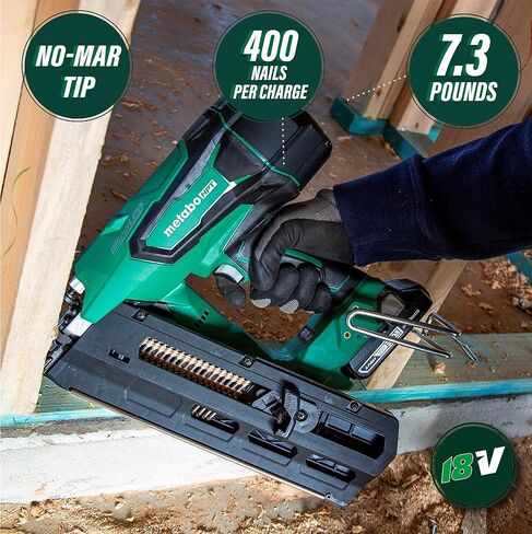 Metabo HPT 18V Cordless Framing Nailer | Tool Only - No Battery | Brushless Motor | 2-Inch up to 3-1/2-Inch Round Plastic Strip Nails | Lifetime Tool Warranty | NR1890DRSQ7 in Saudi Arabia
