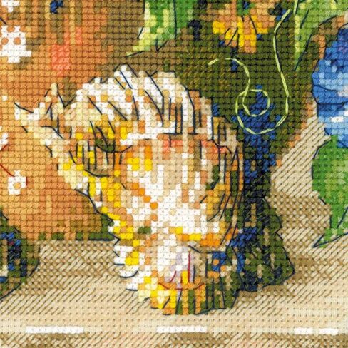 RIOLIS Premium 100/042 - Flemish Summer - Counted Cross Stitch Kit 15.75"x19.75" Zweigart 14ct. Beige AIDA 30 Colors in Saudi Arabia