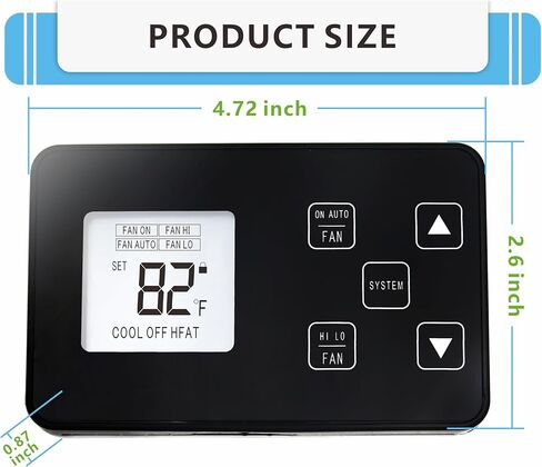 3106995.032 ترموستات رقمي بشاشة LCD RV، ترموستات RV للحرارة/رقمي بارد 12 فولت، بديل لـ Dometic 3106995.032 in Kuwait