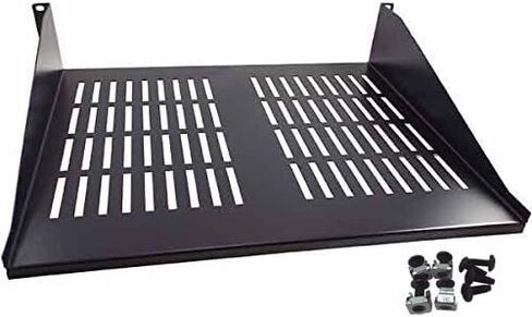 CNAweb 1U Rack Shelf - 11" Deep - Steel - Vented Rack Shelf - Rack Mount Shelf - Server Rack Shelf - Cantilever Shelf in Kuwait