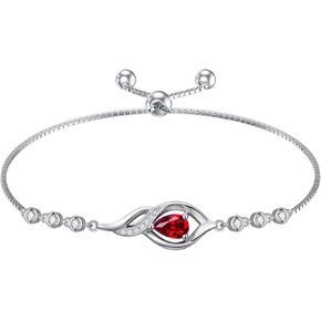 Infinity Birthstone Bracelet for Women 925 Sterling Silver Infinity Love Birthday Jewelry Valentines Day Birthday Gifts for Her Mom Wife Girlfriend in Saudi Arabia