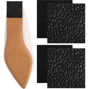 Shoe Heel Repair Rubber Pads, 6.6mm (1/4 Inch) Thick, Anti-Slip Cowboy Boot Heel Replacement for Men's and Woman's, 2 Pairs Black in Kuwait