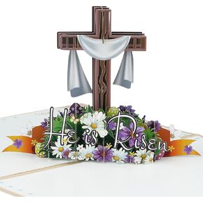 D4DREAM Easter Pop Up Card with Envelope - 6" x 8" 3D Easter Eggs Basket Bunny Greeting Card Flower Bouquet Spring Greeting Card for Friends, Family, Kids in Kuwait