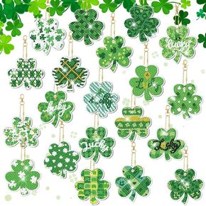 Tondiamo 20 Pcs Christmas Diamond Painting Keychain Kits 5D DIY Diamond Art Pendants Double Sided Hanging Key Chains for Christmas Party Decoration DIY (Gingerbread House) in Kuwait