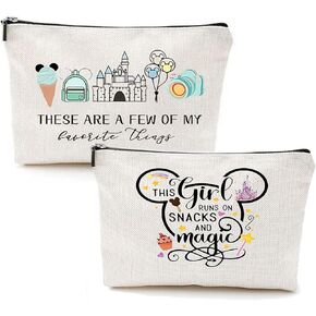 قطعتان من حقائب مكياج كارتون ماوس للنساء، حقيبة مستحضرات تجميل لطيفة للسفر، حقيبة أدوات الزينة مقاومة للماء ذات سعة كبيرة مع سحاب، هدايا عيد ميلاد لها in Kuwait