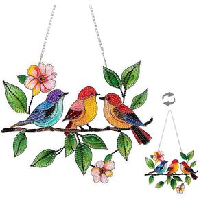 Eiflow Hanging Diamond Art Ornament Kit Lighthouse, 9.6x9.7inch Double Sided Diamonds Painting Pendant for Adults, DIY Acrylic Board Gem Painting Kit in Kuwait