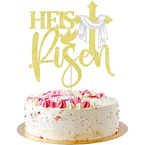 10 Pieces Gold glitter Acrylic Cross Cake Topper,Baptism,First Communion,Baby shower cake topper,Religious cake decorations in Kuwait