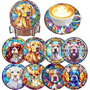 igoodom Diamond Painting Coasters Kits ، 8 pcs Gnome Diamond Art Coasters with Holder ، Trafts Cits for Diy ، in Kuwait