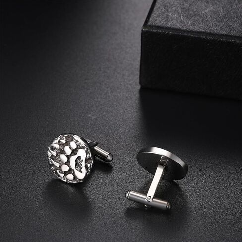 أزرار أكمام للرجال من OIDEA Viking: أزرار أكمام فضية عتيقة من Norse Viking Bear Claw Cuff Links من الفولاذ المقاوم للصدأ للرجال أزرار أكمام قميص ترصيع مجوهرات هدايا للأب والزوج والابن in Saudi Arabia