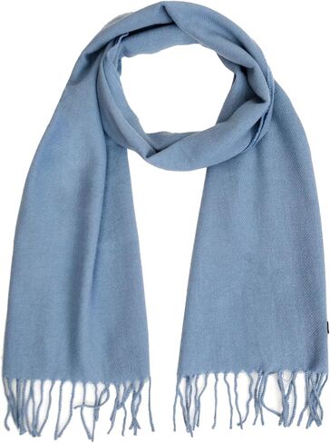 100% Pure Cashmere Knit Scarf for Unisex Women and Men Winter Luxurious Ultra Lightweight Soft Warm Fringed Edges in Saudi Arabia