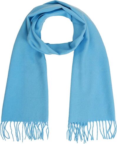 100% Pure Cashmere Knit Scarf for Unisex Women and Men Winter Luxurious Ultra Lightweight Soft Warm Fringed Edges in Saudi Arabia