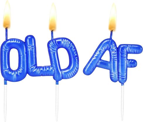 شموع عيد ميلاد AF القديمة، شموع عيد ميلاد مضحكة، حروف جديدة على شكل كعكة، شموع حروف لؤلؤية لأعياد الميلاد المميزة، وحفلات التقاعد، واحتفالات الكبار (أسود) in Kuwait