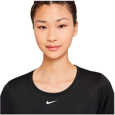 Nike Women's Dri-FIT One Short Sleeved T-Shirt (Small, Black/White) in Saudi Arabia