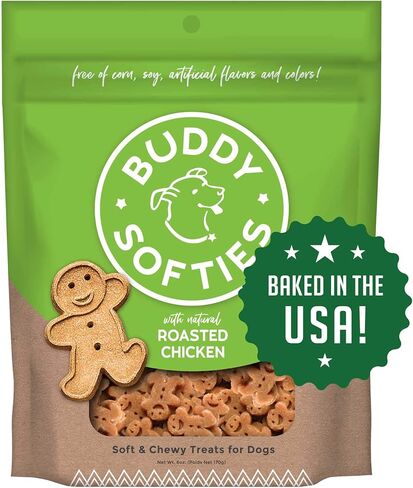 Buddy Biscuits, Soft & Chewy Treats for Small & Large Dog, Made in USA Peanut Butter Flavor - 6 oz, 4 Pack in Saudi Arabia