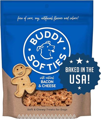 Buddy Biscuits, Soft & Chewy Treats for Small & Large Dog, Made in USA Peanut Butter Flavor - 6 oz, 4 Pack in Saudi Arabia