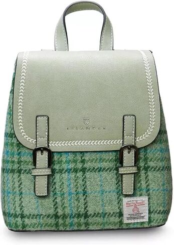 Islander Harris tweed The Mini Jura Backpack - Mint Check in Saudi Arabia