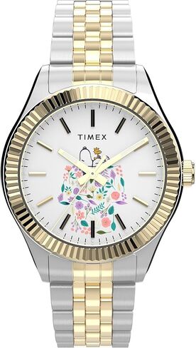 Timex Women's Peanuts Legacy 34mm Watch - Two-Tone Bracelet White Dial Two-Tone Case in Saudi Arabia
