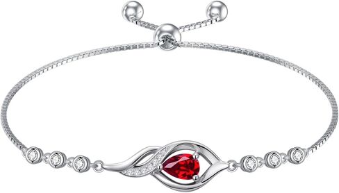 Infinity Birthstone Bracelet for Women 925 Sterling Silver Infinity Love Birthday Jewelry Valentines Day Birthday Gifts for Her Mom Wife Girlfriend in Saudi Arabia