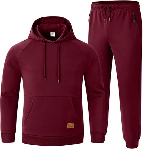 Rdruko Men's Sweat Track Suit Jogger Sweatsuits Tracksuits Workout Athletic Suit 2 Piece Set in Saudi Arabia