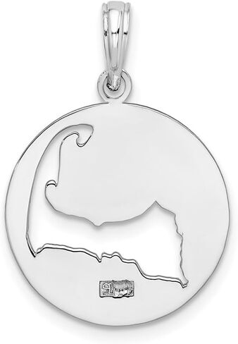 925 Sterling Silver Cape Cod Cut-out Pendant (L- 24.78 mm) in Saudi Arabia