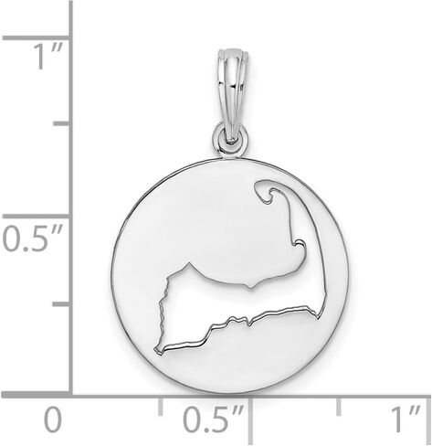 925 Sterling Silver Cape Cod Cut-out Pendant (L- 24.78 mm) in Saudi Arabia
