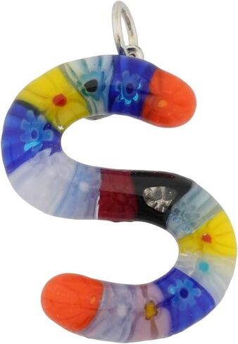Glass Of Venice Murano Glass Alphabet Initial Pendant - Letter S in Saudi Arabia