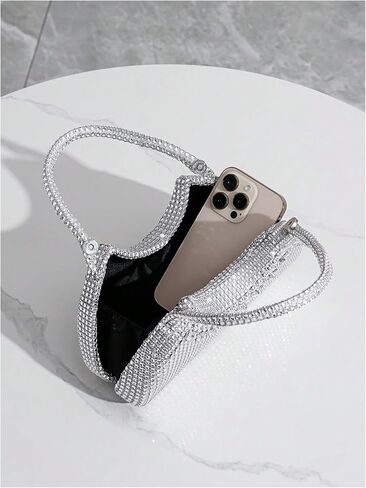 SweatyRocks Women's Evening Handbags Sparkly Top Handle Rhinestone Clutch Purses in Saudi Arabia
