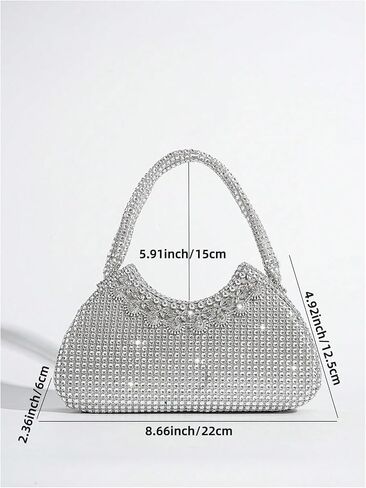 SweatyRocks Women's Evening Handbags Sparkly Top Handle Rhinestone Clutch Purses in Saudi Arabia