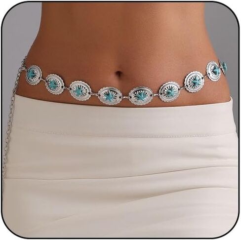 Pirate Gold Waist Chain for Women Gold Chain Belt for Dress Coin Belly Chains Beach Belly Body Chains Fashion Pirate Accessories Renaissance Jewelry Costume Gifts in Saudi Arabia