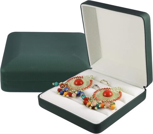 Multiple Ring Box, Jewelry Storage Display Stand Ring Organizer Case Velvet Gift Box for Wedding Engagement Birthday, Green in Saudi Arabia